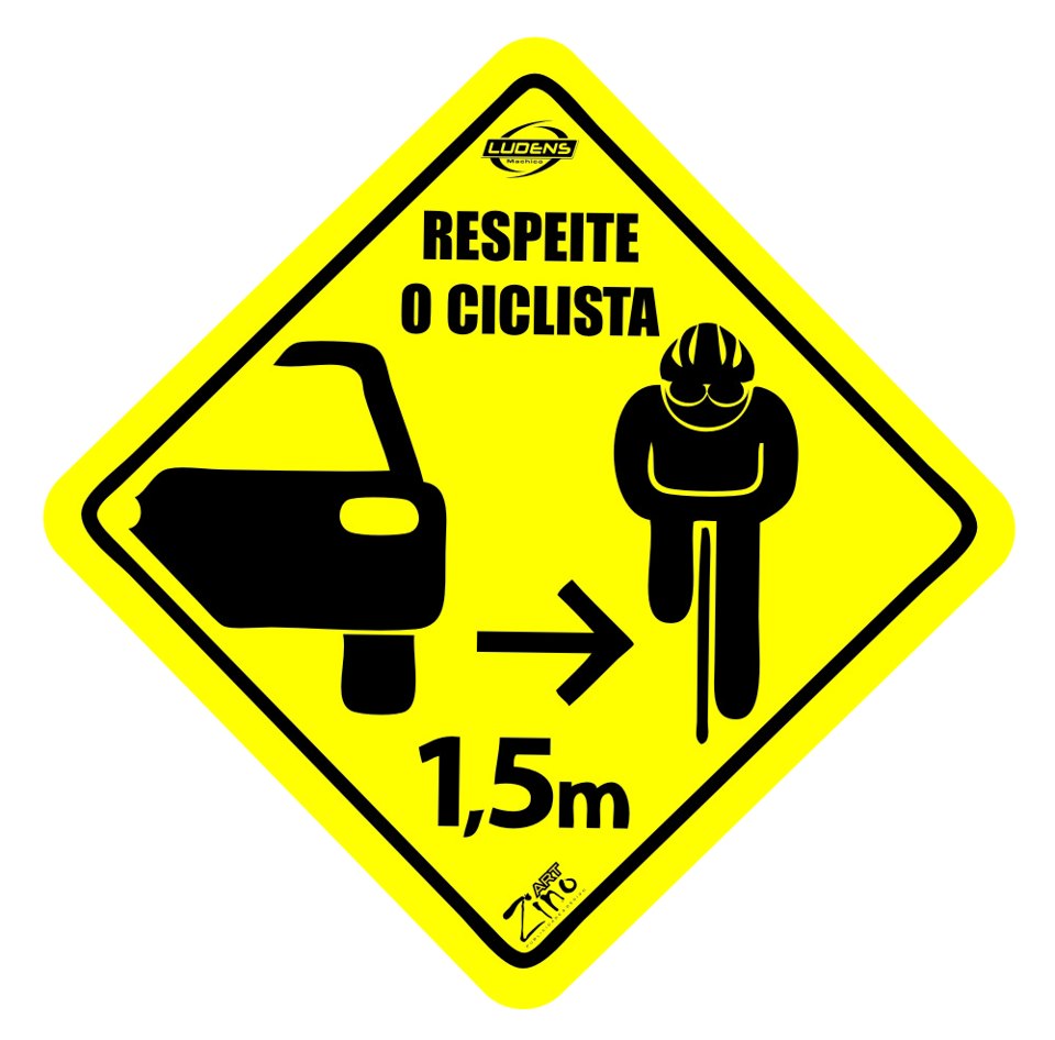 Autocolante respeite o ciclsta